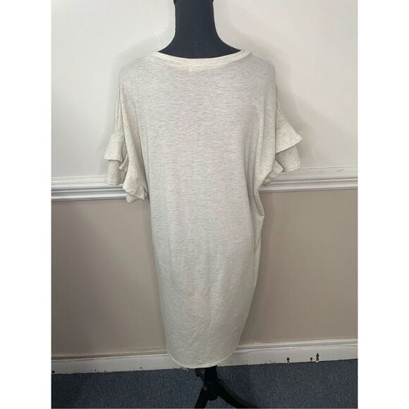E. Luna T-shirt Dress with Ruffle Sleeve Size Large - Picture 3 of 9
